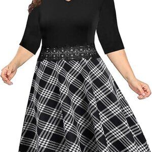 Women's 1/2 sleeve zip up dress - XL